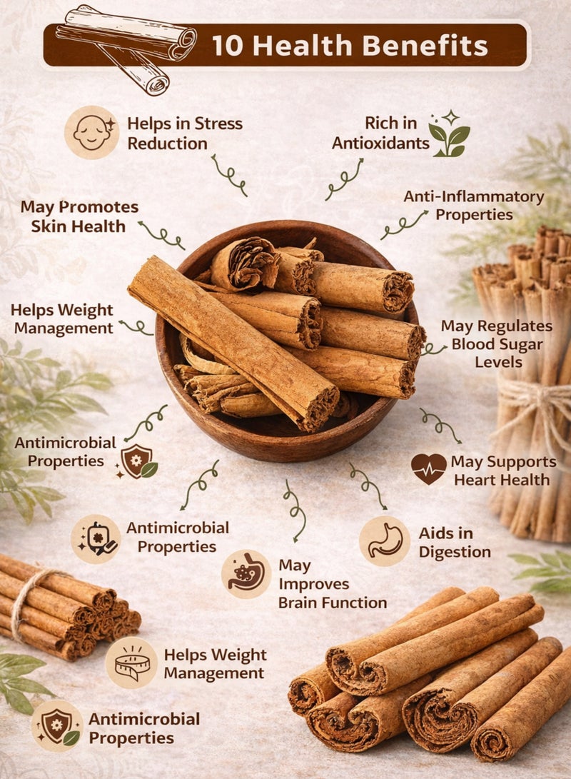 زهر أعواد القرفة السيلانية (قرفة سيلانية) – Cinnamomum verum | لحاء قرفة مجفف طبيعياً تحت أشعة الشمس بنسبة 100% | مادة نباتية فاخرة للاستخدام في البستنة والزراعة ومشاريع الأعشاب والاستخدامات الزخرفية والعطرية. - Image 2